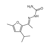 2-Acetyl-3-isopropyl-5-methyl-furan-semicarbazon结构式