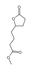 4-(5-oxo-tetrahydro-[2]furyl)-butyric acid methyl ester Structure