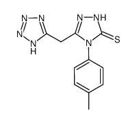 4-(4-tolyl)-3-[(tetrazol-5-yl)methyl]-1,2,4-triazoline-5-thione Structure