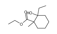 2-ethyl-2-hydroxy-1-methyl-cyclohexanecarboxylic acid ethyl ester Structure