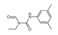 N-ethyl-N'-(3,5-dimethyl-phenyl)-N-formyl-urea结构式