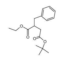 2-benzylbutanedioic acid 1-ethyl 4-tert-butyl diester结构式