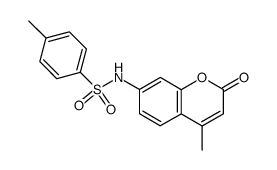 7-[N-(p-toluenesulfonyl)amino]-4-methylcoumarin结构式