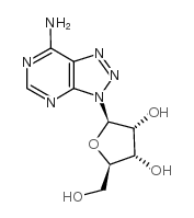 3H-1,2,3-Triazolo[4,5-d]pyrimidin-7-amine,3-β-D-ribofuranosyl- Structure