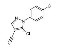 5-氯-1-(4-氯苯基)-1H-吡唑-4-甲腈结构式