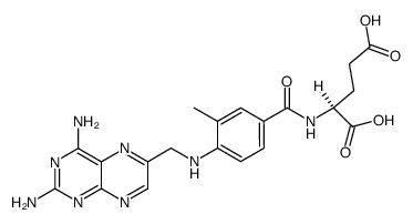 N-<4-(N'-(2,4-diaminopteridin-6-ylmethyl)amino)-3-methylbenzoyl>-L-glutamic acid Structure