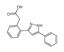 2-[2-(3-phenyl-1H-pyrazol-5-yl)phenyl]acetic acid Structure