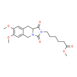 6-(7,8-Dimethoxy-1,3-dioxo-1,5,10,10a-tetrahydro-imidazo[1,5-b]isoquinolin-2-yl)-hexanoic acid methyl ester结构式