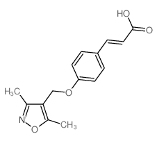 (2E)-3-{4-[(3,5-dimethylisoxazol-4-yl)methoxy]phenyl}acrylic acid结构式