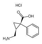 cis-2-(Aminomethyl)-1-phenylcyclopropanecarboxylic Acid Hydrochloride Structure