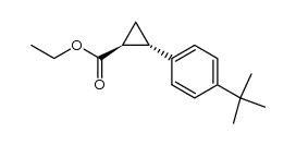 (1RS,2RS)-ethyl 2-(4-(tert-butyl)phenyl)cyclopropanecarboxylate结构式