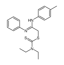 [2-anilino-2-(4-methylphenyl)iminoethyl] N,N-diethylcarbamodithioate Structure
