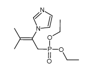 diethyl 2-(1H-imidazol-1-yl)-3-methylbut-2-en-1-ylphosphonate结构式