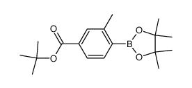 tert-butyl3-methyl-4-(4,4,5,5-tetramethyl-1,3,2-dioxaborolan-2-yl)benzoate Structure
