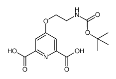 4-(2-(tert-butoxycarbonylamino)ethoxy)pyridine-2,6-dicarboxylic acid structure