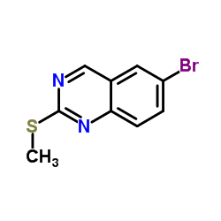 6-溴-2-(甲基硫烷基)喹唑啉结构式