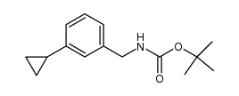 tert-butyl 3-cyclopropylbenzylcarbamate结构式