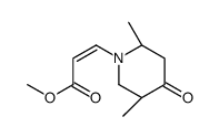 methyl (E)-3-[(2R,5S)-2,5-dimethyl-4-oxopiperidin-1-yl]prop-2-enoate结构式