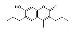 3-butyl-7-hydroxy-4-methyl-6-propylchromen-2-one Structure