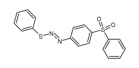 1-(4-(phenylsulfonyl)phenyl)-2-(phenylthio)diazene Structure