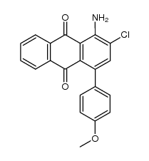 1-amino-2-chloro-4-(4-methoxyphenyl)anthracene-9,10-dione结构式