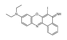 N,N-diethyl-5-imino-6-iodobenzo[a]phenoxazin-9-amine Structure