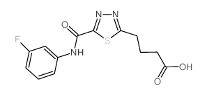 4-(5-{[(3-Fluorophenyl)amino]carbonyl}-1,3,4-thiadiazol-2-yl)butanoic acid picture