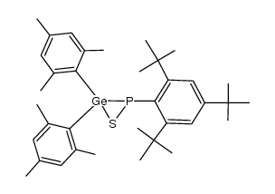 3,3-dimesityl-2-(2,4,6-tri-tert-butylphenyl)-1,2,3-thiaphosphagermirane结构式