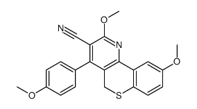 2,9-dimethoxy-4-(4-methoxyphenyl)-5H-thiochromeno[4,3-b]pyridine-3-carbonitrile Structure