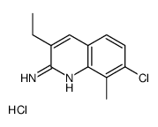 7-chloro-3-ethyl-8-methylquinolin-2-amine,hydrochloride Structure
