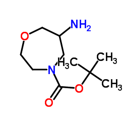 tert-Butyl 6-amino-1,4-oxazepane-4-carboxylate Structure