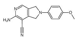 6-amino-7-cyano-2-(4-methoxyphenyl)-2,3-dihydropyrrolo<3,4-c>pyridine Structure