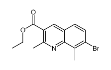 7-Bromo-2,8-dimethylquinoline-3-carboxylic acid ethyl ester picture