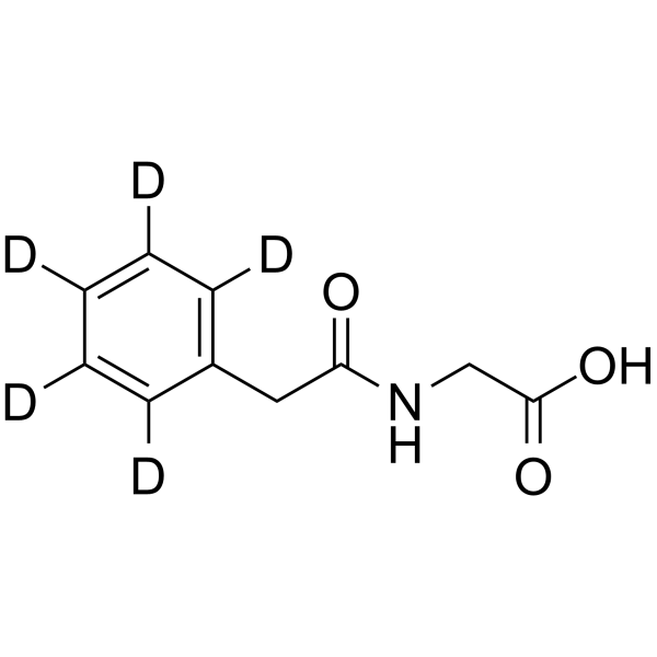 2-(2-Phenylacetamido)acetic acid-d5结构式