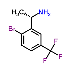 (1S)-1-[2-Bromo-5-(trifluoromethyl)phenyl]ethanamine结构式