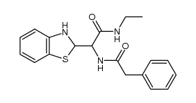 2-(2,3-dihydrobenzo[d]thiazol-2-yl)-N-ethyl-2-(2-phenylacetamido)acetamide结构式