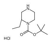 (S)-1-N-BOC-2-ETHYL-PIPERAZINE-HCl structure