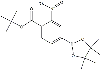 tert-butyl 2-nitro-4-(4,4,5,5-tetramethyl-1,3,2-dioxaborolan-2-yl)benzoate结构式