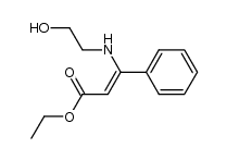 N-(hydroxy-2' ethyl) amino-3 phenyl-3 propenoate d'ethyle Structure