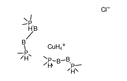 bis{bis(trimethylphosphine)tetrahydrodiboron-H(1),H(2)}copper(I) chloride结构式