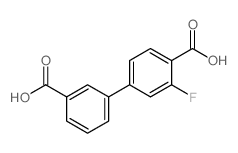 3'-氟-[1,1'-联苯]-3,4'二羧酸结构式