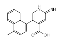 2-amino-5-(4-methylnaphthalen-1-yl)pyridine-4-carboxylic acid结构式
