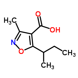 5-sec-Butyl-3-methyl-1,2-oxazole-4-carboxylic acid结构式