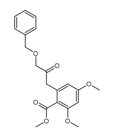 methyl 2-(3-(benzyloxy)-2-oxopropyl)-4,6-dimethoxybenzoate结构式