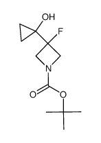 tert-butyl 3-fluoro-3-(1-hydroxycyclopropyl)azetidine-1-carboxylate Structure