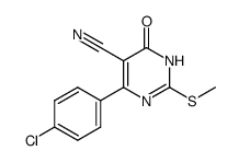 4-(4-chlorophenyl)-2-(methylthio)-6-oxo-1,6-dihydropyrimidine-5-carbonitrile Structure