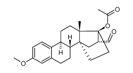 17β-acetoxy-3-methoxy-14,17α-ethenoestra-1,3,5(10)-triene-16α-carbaldehyde Structure