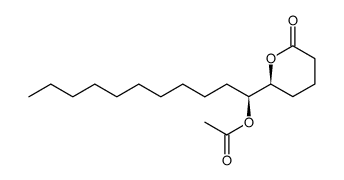 racemic threo 6-acetoxy-5-hexadecanolide Structure