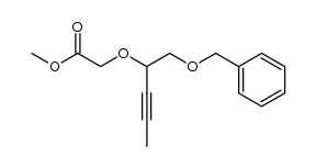 methyl 2-[[1-[(benzyloxy)methyl]-2-butynyl]oxy]acetate结构式