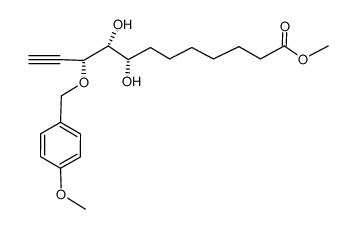 methyl (8S,9R,10R)-8,9-dihydroxy-10-((4-methoxybenzyl)oxy)dodec-11-ynoate结构式